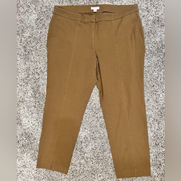 J. Jill Pants - J.JILL Brown Premium BI-STRETCH Cotton Blend Capri Pants Size 14‎